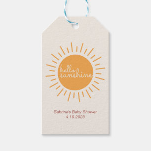 Boho Sunshine Gender Neutral Baby Shower Presentetikett