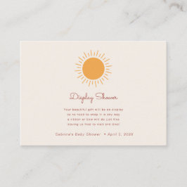 Boho Sunshine Gender Neutral Visning Shower Enclo Tilläggskort