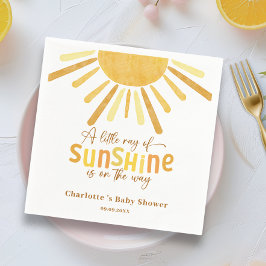Boho Sunshine Gult Baby Shower Pappersservett