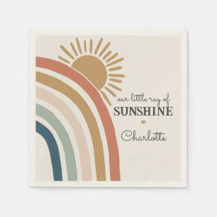 boho sunshine napkin för födelsedagskalender eller pappersservett