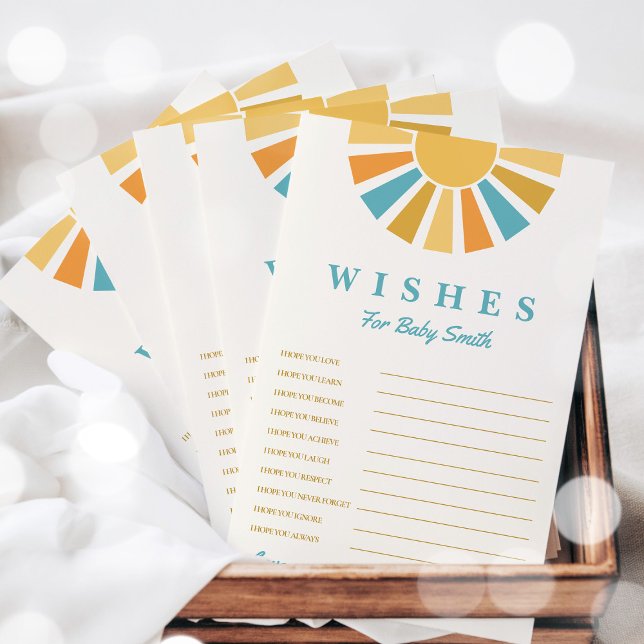 Boho Sunshine Önskemål för Baby Baby Shower Game (Skapare uppladdad)