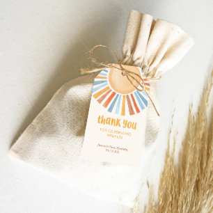 Boho sunshine sol födelsedagsfest favärde taggar presentetikett
