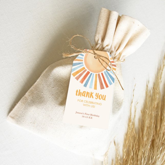 Boho sunshine sol födelsedagsfest favärde taggar presentetikett (Skapare uppladdad)