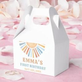 Boho Sunshine Sol Terra Cotta Födelsedag Presentaskar