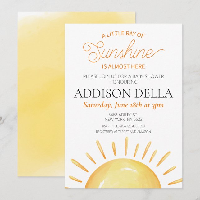 Boho Sunshine Sol ThLED Boy Baby Shower Inbjudningar (Fram/baksida)