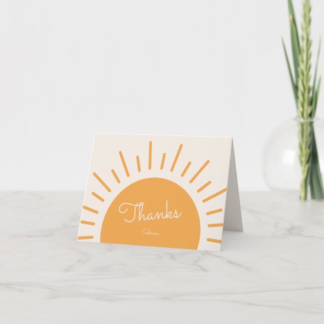 Boho Sunshine Tackkort-inbjudan Inbjudan (Framsida)