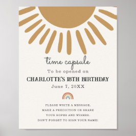 boho sunshine time capsule party tecken poster
