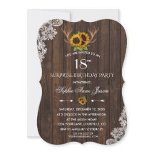 Boho Sunwers Antlers Wood 18:e Födelsedagsfesten