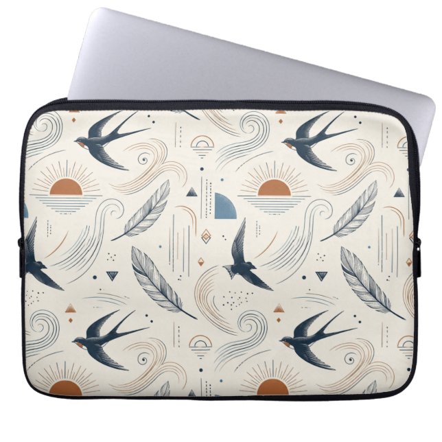 Boho Sval & Sol Bärbar Dator Fodral (Framsidan)
