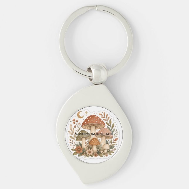 Boho Svamp Nyckelring  (Framsidan)