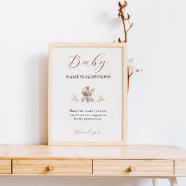 Boho Sweet Bear Luft Balloon Baby Namn Ideas Game