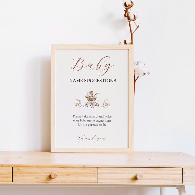 Boho Sweet Bear Luft Balloon Baby Namn Ideas Game (Boho Sweet Bear Air Balloon Baby Name Ideas Game)