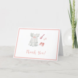 Boho Sweet Rosa Girl Outfit Baby Shower Tack Kort