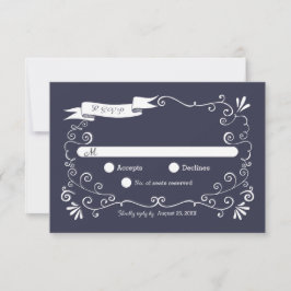 Boho Swirls (Changable Färg) Bröllop OSA Kort