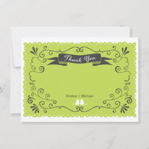 Boho Swirls, Curls, a Banner & Lovebird Bröllop