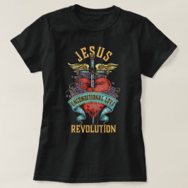 Boho Sword Vingar Heart Christian Jesus Revolution T Shirt