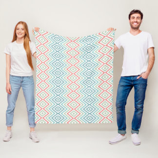Boho sydvästlig geometrisk kilim-mönster fleecefilt