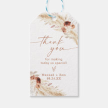 Boho Tack Favor-tagg | Pampas Grass