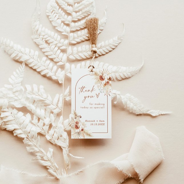 Boho Tack Favor-tagg Presentetikett (Skapare uppladdad)