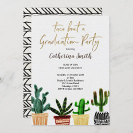 Boho Taco om en mexikansk Studentfest Inbjudningar