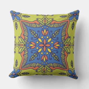 Boho Talavera Tile Pillow Kudde
