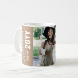 Boho Tan Modern Classic Photo Studentfest Kaffemugg