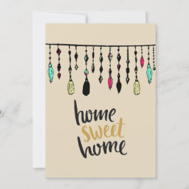Boho Tassels Houseuppvärmning Inbjudningskorten Pa Inbjudningar