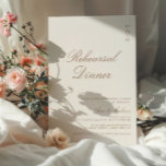 Boho Taupe Elegant Calligraphy Rehearsal Middag Inbjudningar<br><div class="desc">Elegantens kalligrafi taupe modern repetitionsmiddagsinbjudan.</div>