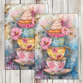 BOHO TEA PARTY DECOUPAGE TISSUE PAPER