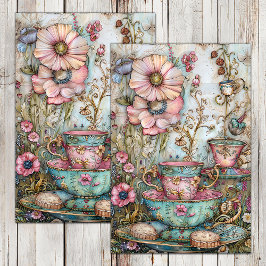 BOHO TEA PARTY DECOUPAGE TISSUE PAPER