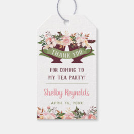 Boho Tea Party Tack Favortagg Presentetikett