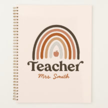 Boho Teacher-uppskattning Modern Rainbow