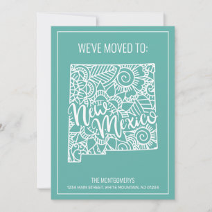 Boho Teal Blommigt Mandala New mexico statens Flyt Meddelande