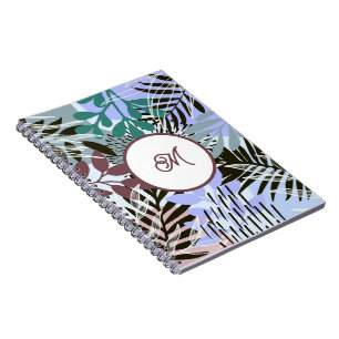 Boho Teal Blue Red Löv - bärbar dator Anteckningsbok