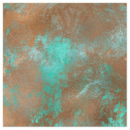 Boho Teal Copper Grunge Tyg