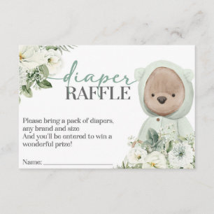 Boho Teddy Bear Bearly Wait Baby Blöja Lotteri Tilläggskort