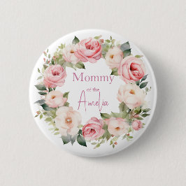 Boho Teddy Bear Girl Pink Bear Floral Birthday  Knapp