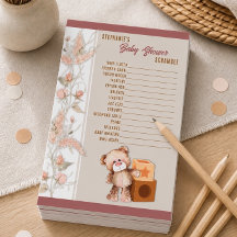 Boho Teddybjörn Baby Shower Gissa-leken