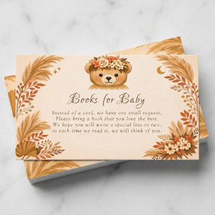 Boho Teddybjörn Höst Pampas Böcker för Bebis Tilläggskort