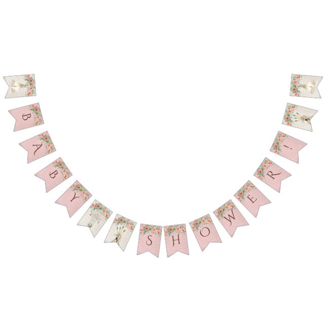 BOHO Teepee Baby Shower Feathers Dream Catcher Vimplar (Alla)