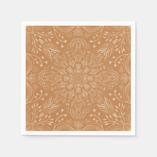 Boho Terra Cotta Moroccan lönnblöjor Pappersservett