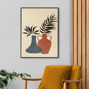 Boho Terracota Pots, Avslutat stor, stor Canvastryck