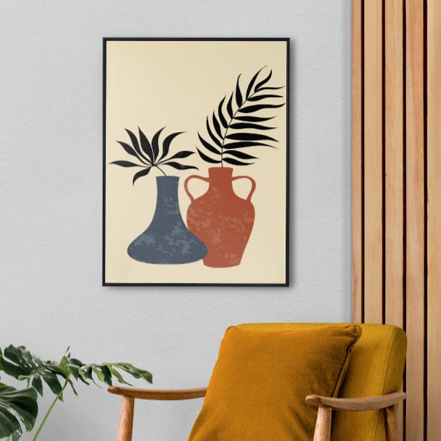 Boho Terracota Pots, Avslutat stor, stor Canvastryck (Skapare uppladdad)