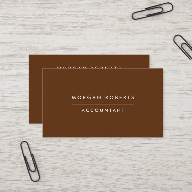 Boho Terracotta Accountant Lawyer eller Profession Visitkort (Fram/Back In Situ)