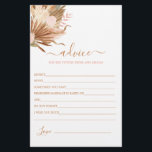 Boho terracotta Advice for Bride Card<br><div class="desc">Boho terracotta-råd till bridkortet</div>