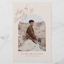 Boho Terracotta Arch Photo Studenten bjudande