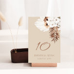 Boho Terracotta Beige Pampas Grass Blommigt Bröllo Bordsnummer<br><div class="desc">Vi presenterar Bordsnumret Boho Terracotta Brown Pampas Grass Blommigt Bröllop, en fängslande blandning av bohemisk charm och rustik elegans. Bär den vita allurren pampasgräs och känsliga vita orkidéer, mot en vit och terracotta brun bakgrund, för ett botaniskt inspirerat firande som fångar boho romantik väsen. Bordsnumrets gäster i inbjudan, som är...</div>