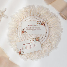 Boho Terracotta Blommigt-kuvert Anteckningskort