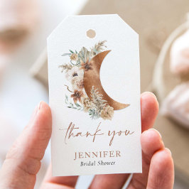Boho Terracotta Blommigt Tack Favor Presentetikett