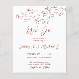 Boho Terracotta-Blommigten Namnteckning Typ vi gör Flygblad